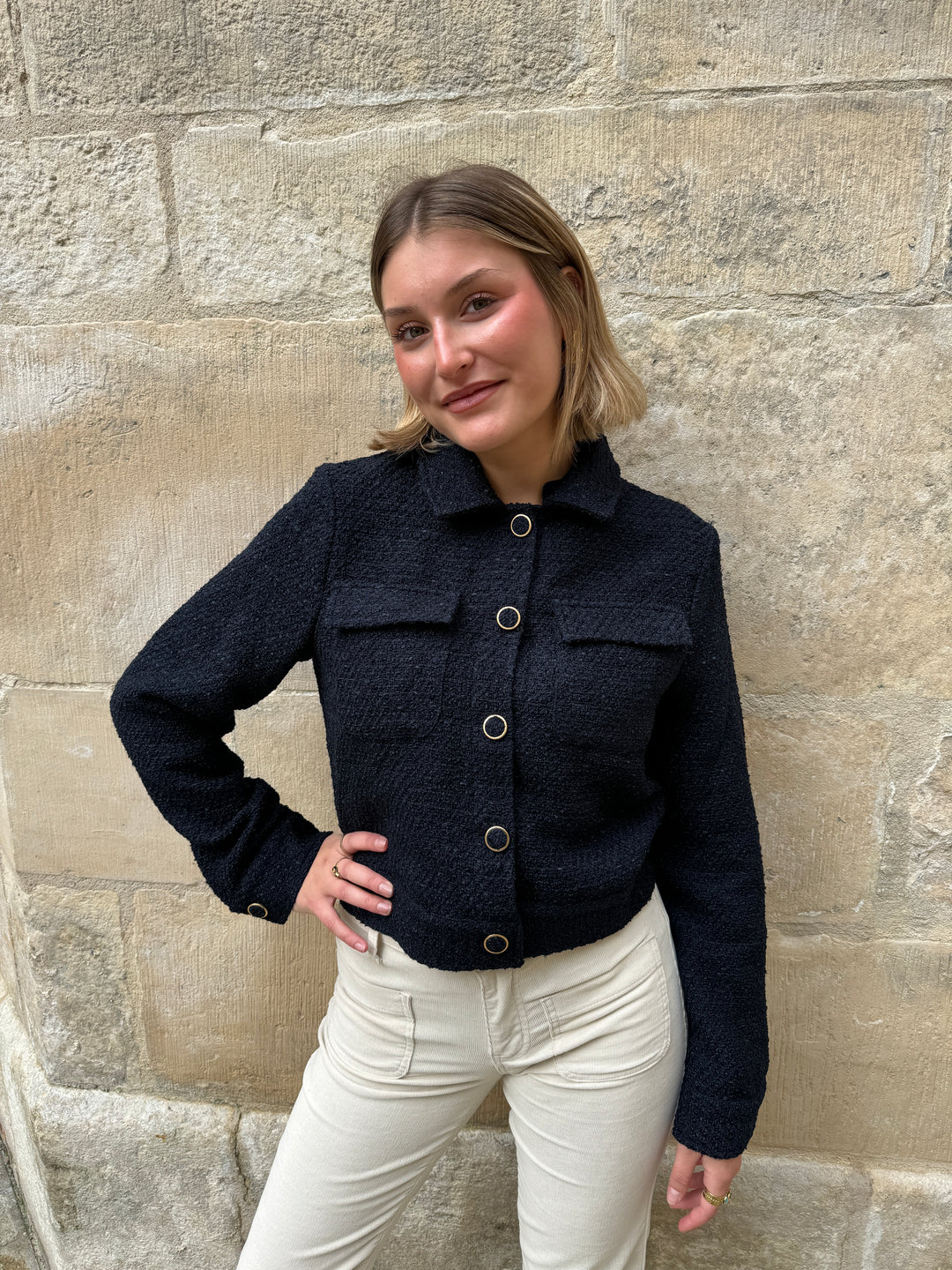 Veste en tweed marine VIRGINA La Petite Etoile