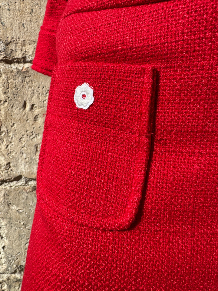 Falda de tweed roja DAISY Hippocampe