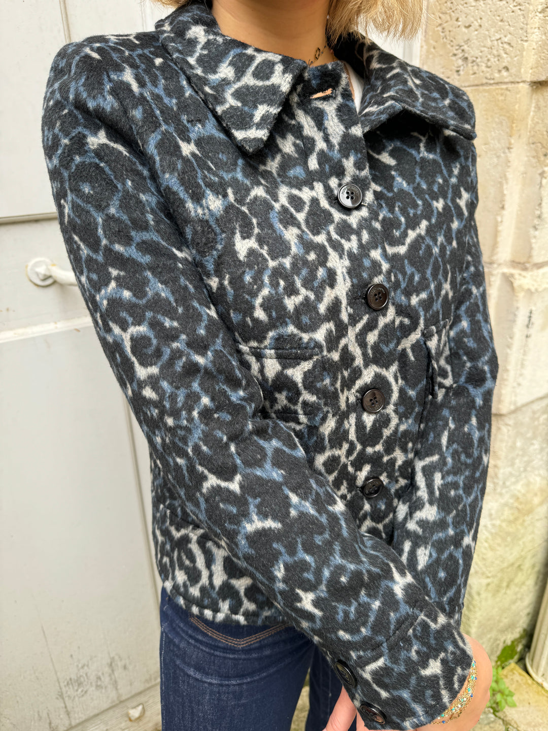 Chaqueta leopardo azul marino PENNY Hippocampe