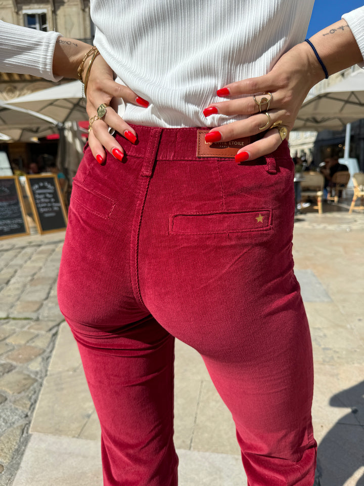 Pantalon velours fraise écrasée SONNY La Petite Etoile