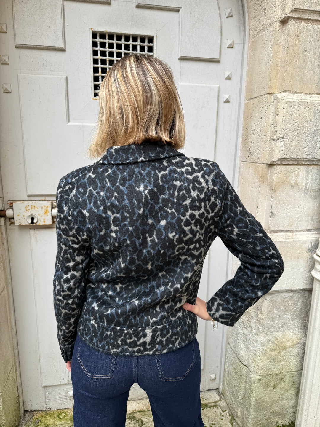 Chaqueta leopardo azul marino PENNY Hippocampe