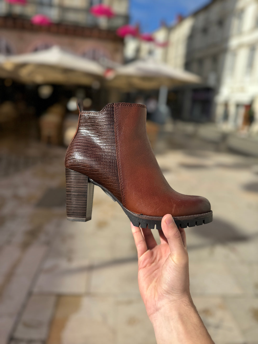 Bottines en cuir marron 2-25428-43 392 Marco Tozzi