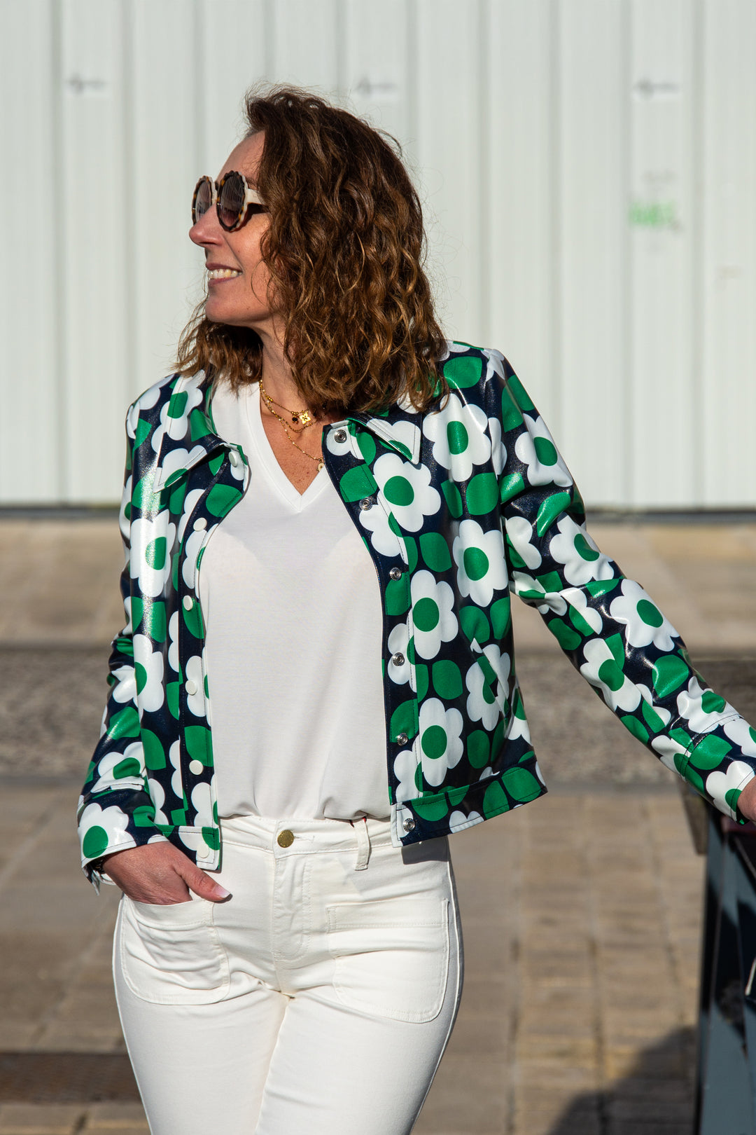 Veste enduit vert SEVENTIES n°35 Hippocampe