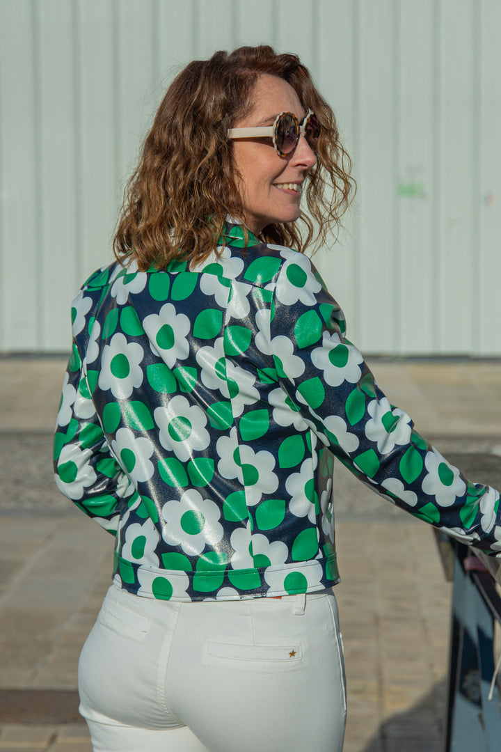 Veste enduit vert SEVENTIES n°35 Hippocampe