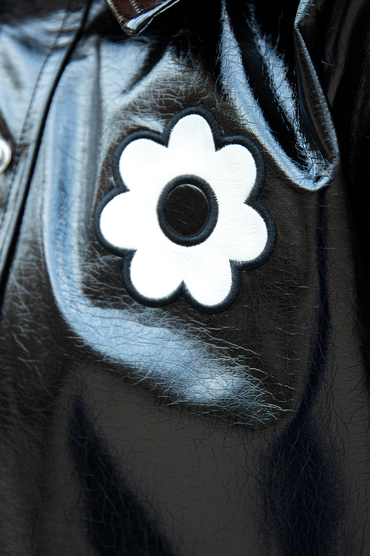 Veste vinyle noir DAISY Hippocampe