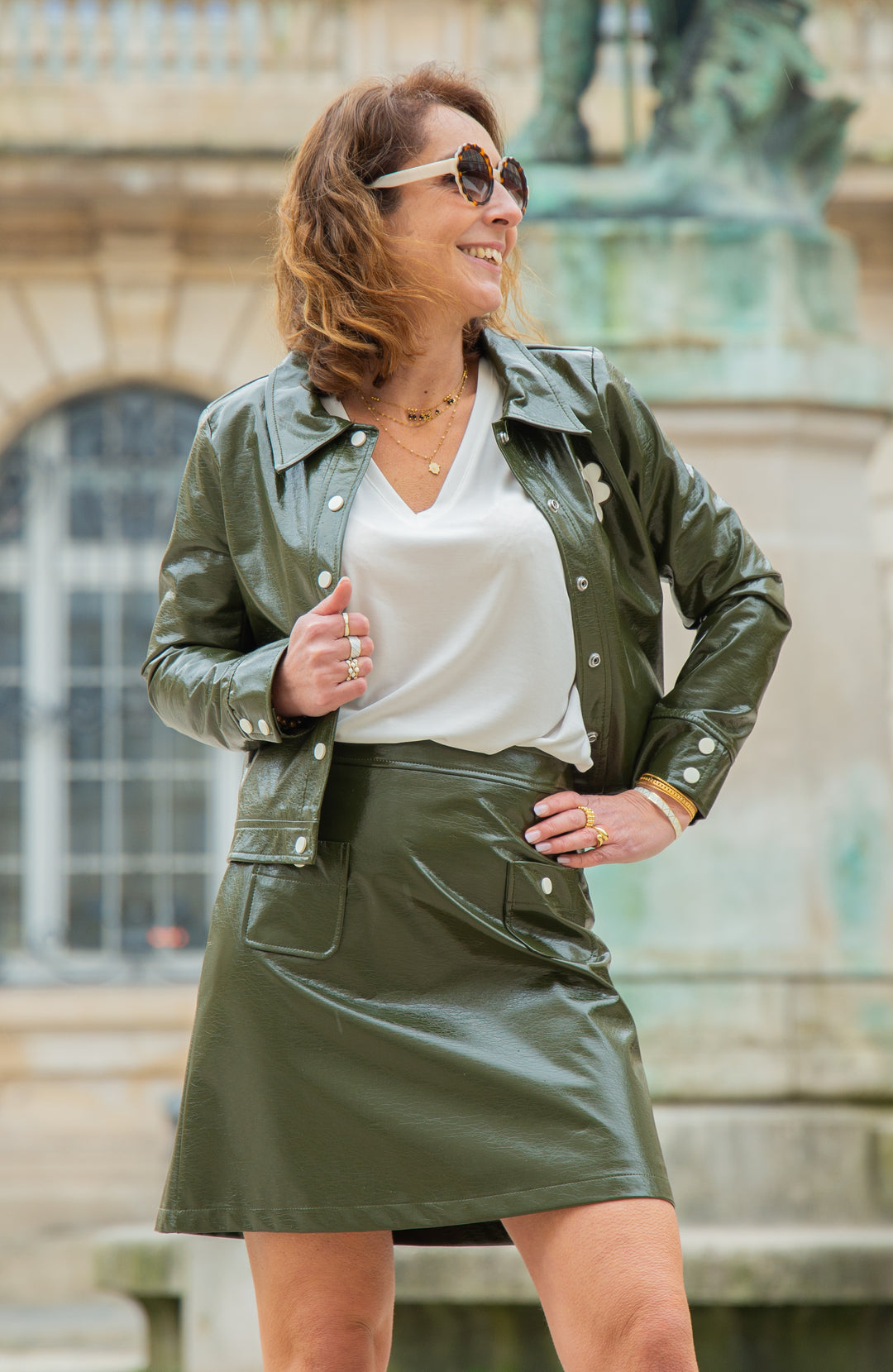 DAISY Seepferdchen Khaki Vinyl Jacke