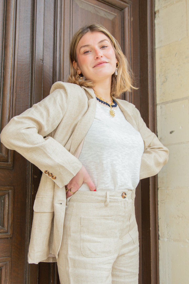 Blazer en lin naturel VIDAL La Petite Etoile