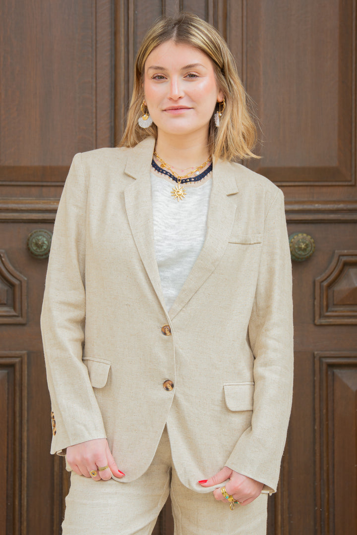 Blazer en lin naturel VIDAL La Petite Etoile