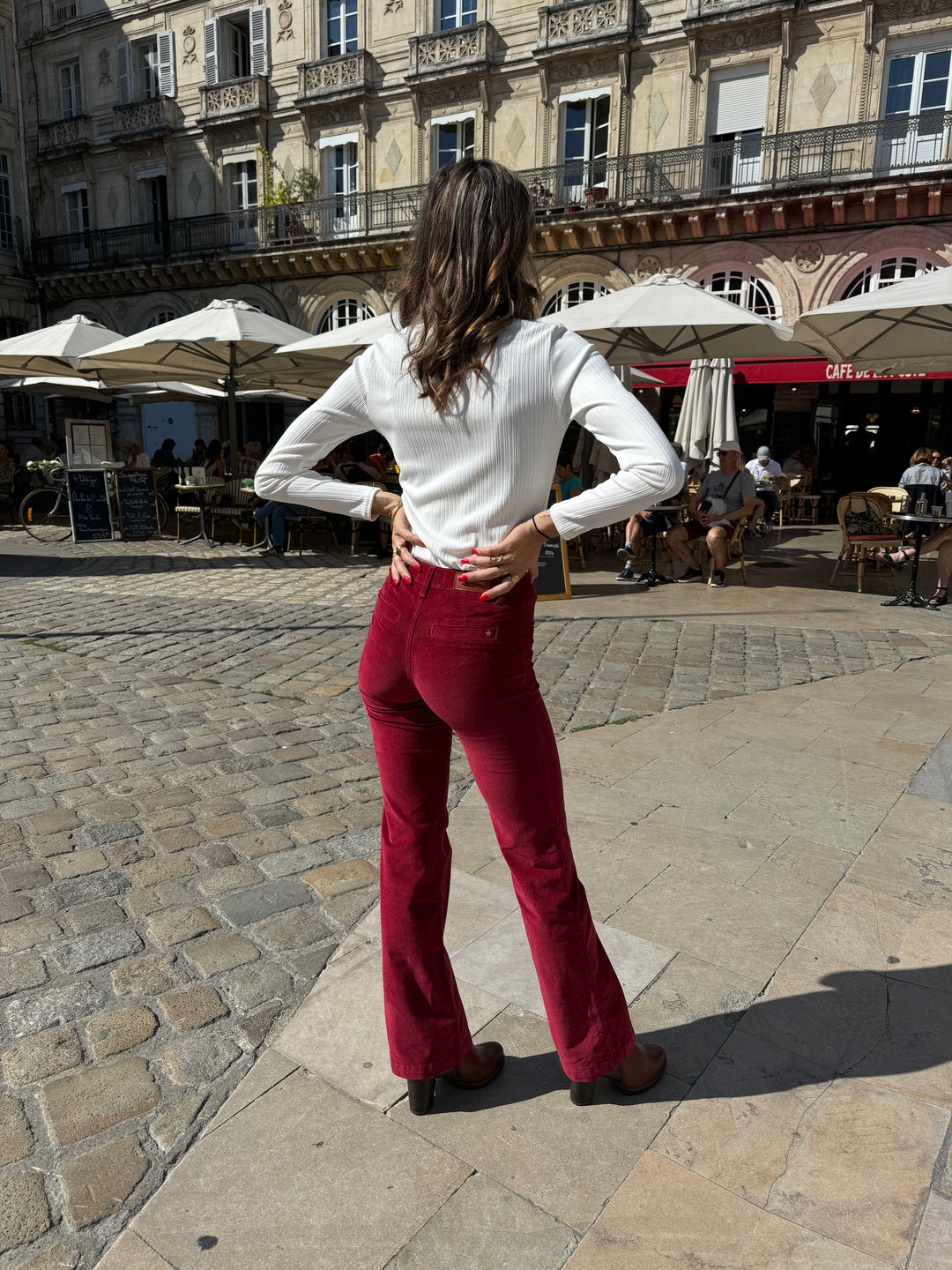 Pantalon velours fraise écrasée SONNY La Petite Etoile