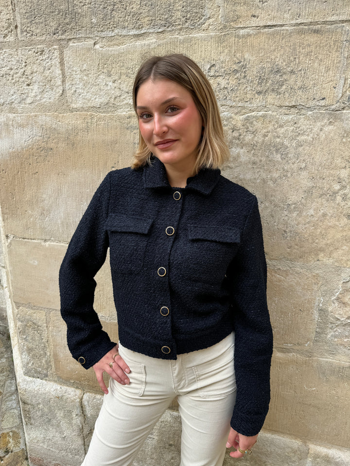 VIRGINA La Petite Etoile marineblaue Tweedjacke