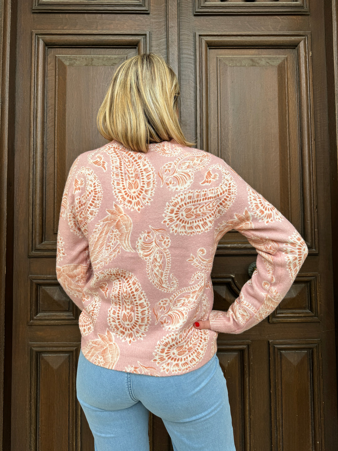 Pull rose imprimé cachemire MELISSA La Petite Etoile