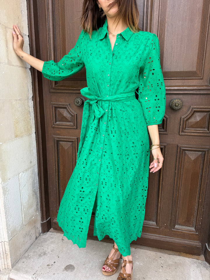 Robe longue verte MOOREA