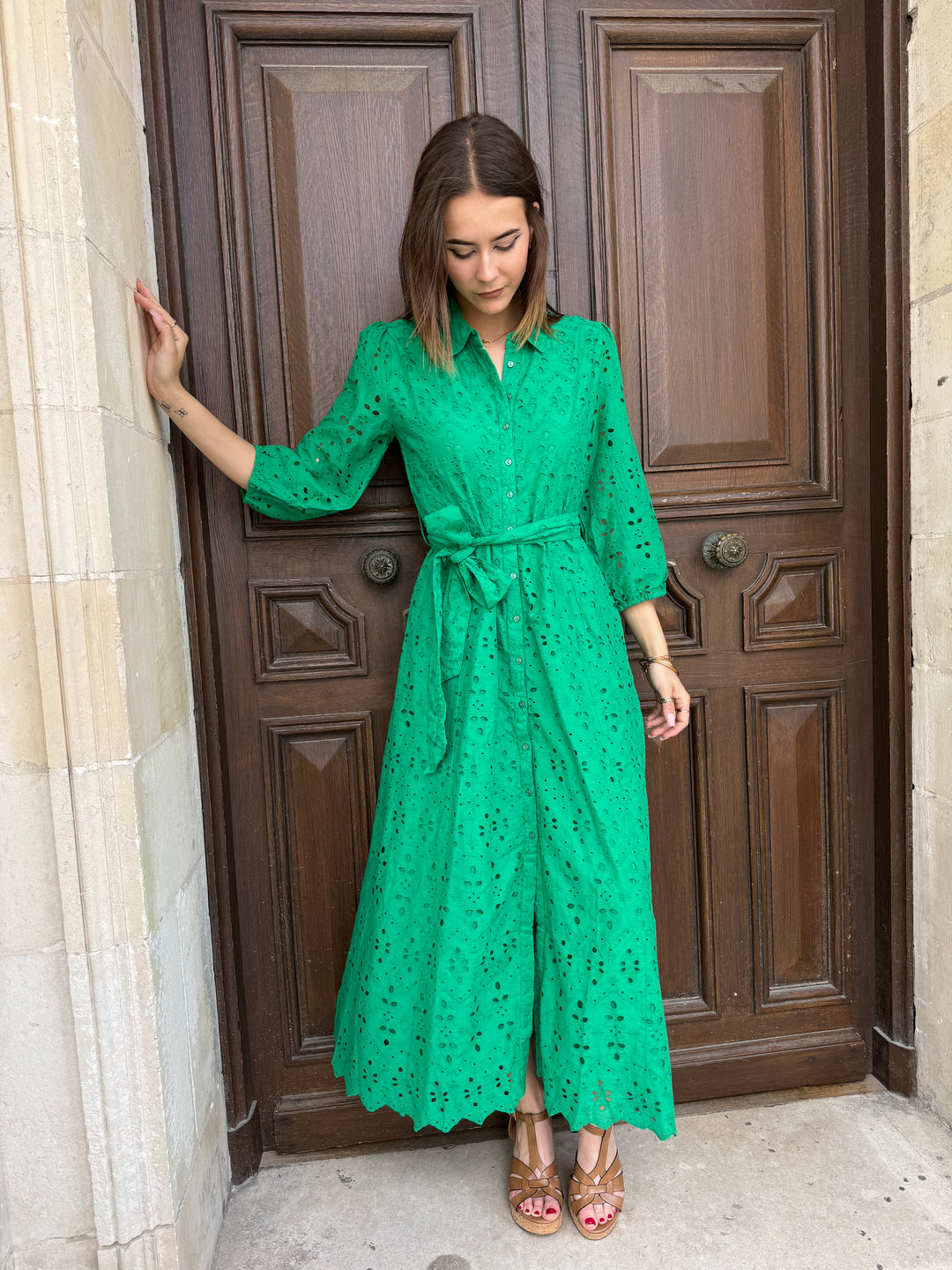 Robe longue verte MOOREA