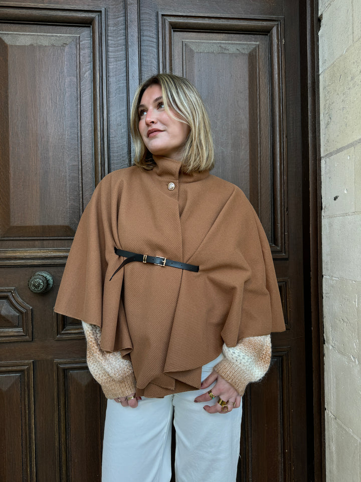 Cape camel avec ceinture ESTHER