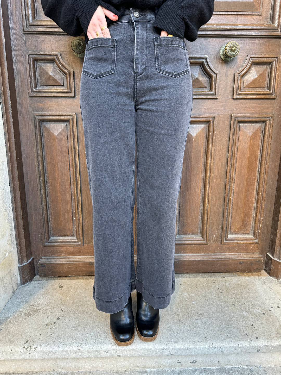 GASPARETTE Vaqueros denim gris Oraije