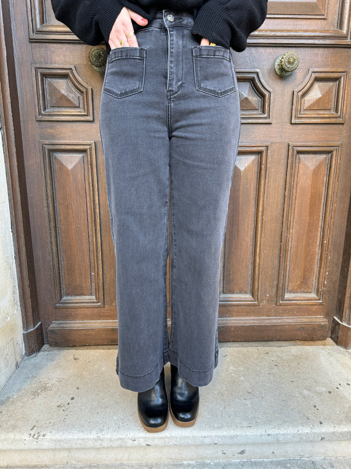 Jeans denim gris GASPARETTE Oraije