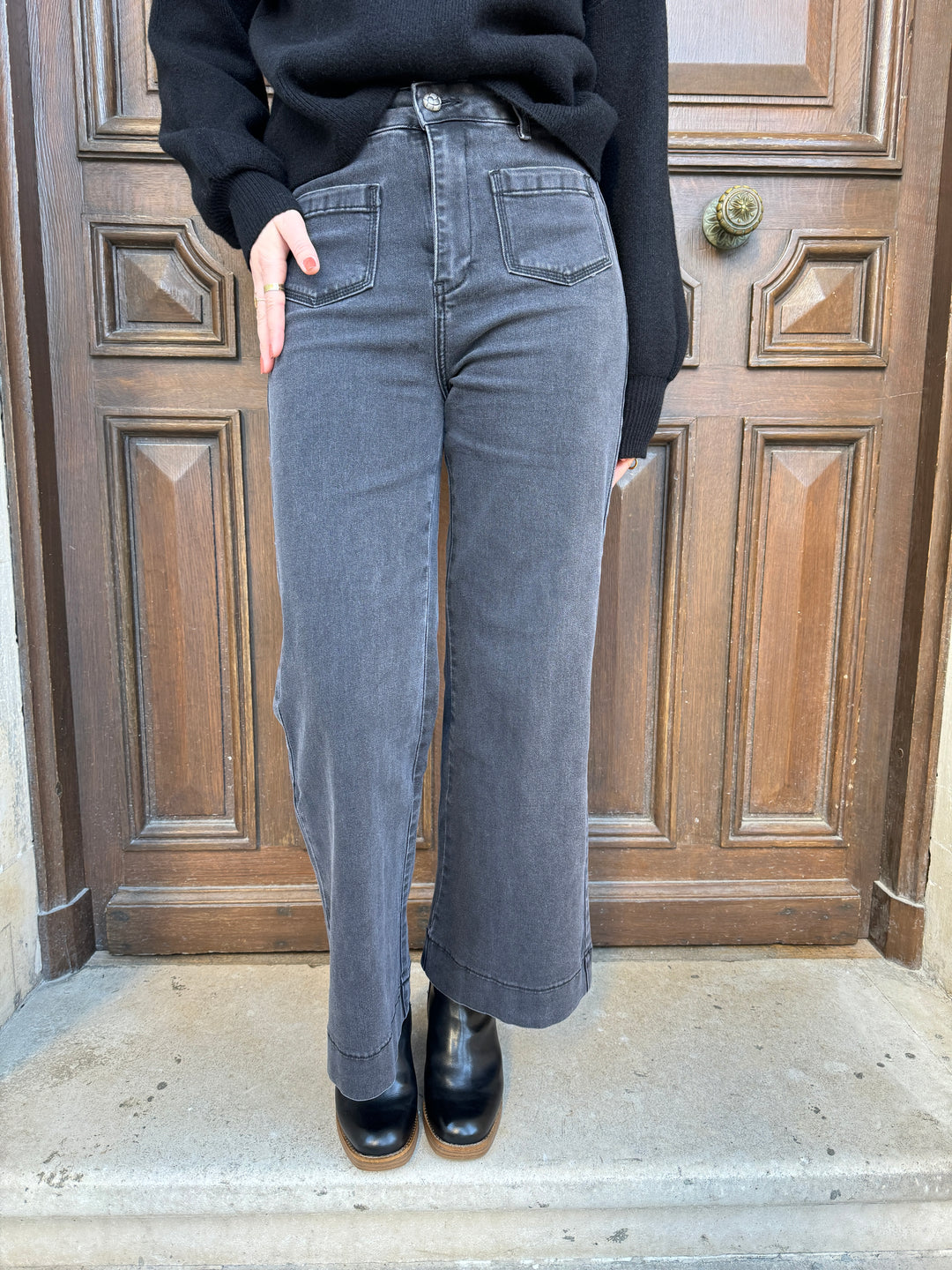 Jeans denim gris GASPARETTE Oraije