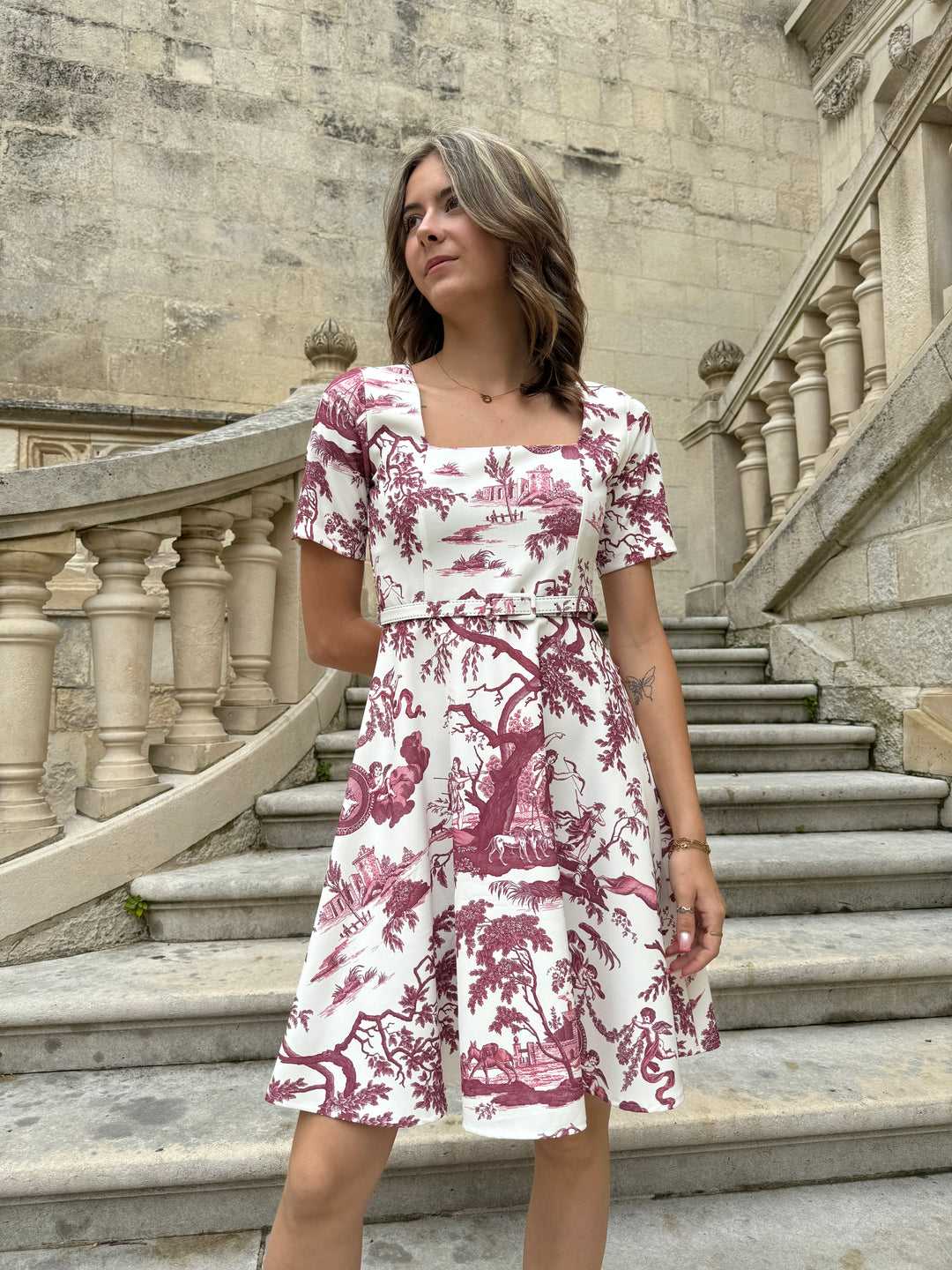 MARÍA ANTONIA vestido toile de jouy DIANE Hippocampe