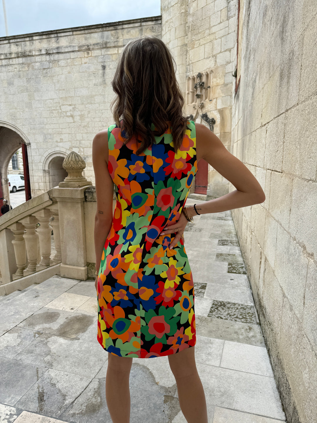 Vestido BELLA VITA con flores multicolores Hippocampe 