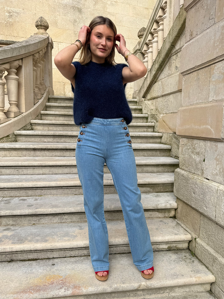 Jeans stone à pont PAULIE La Petite Étoile