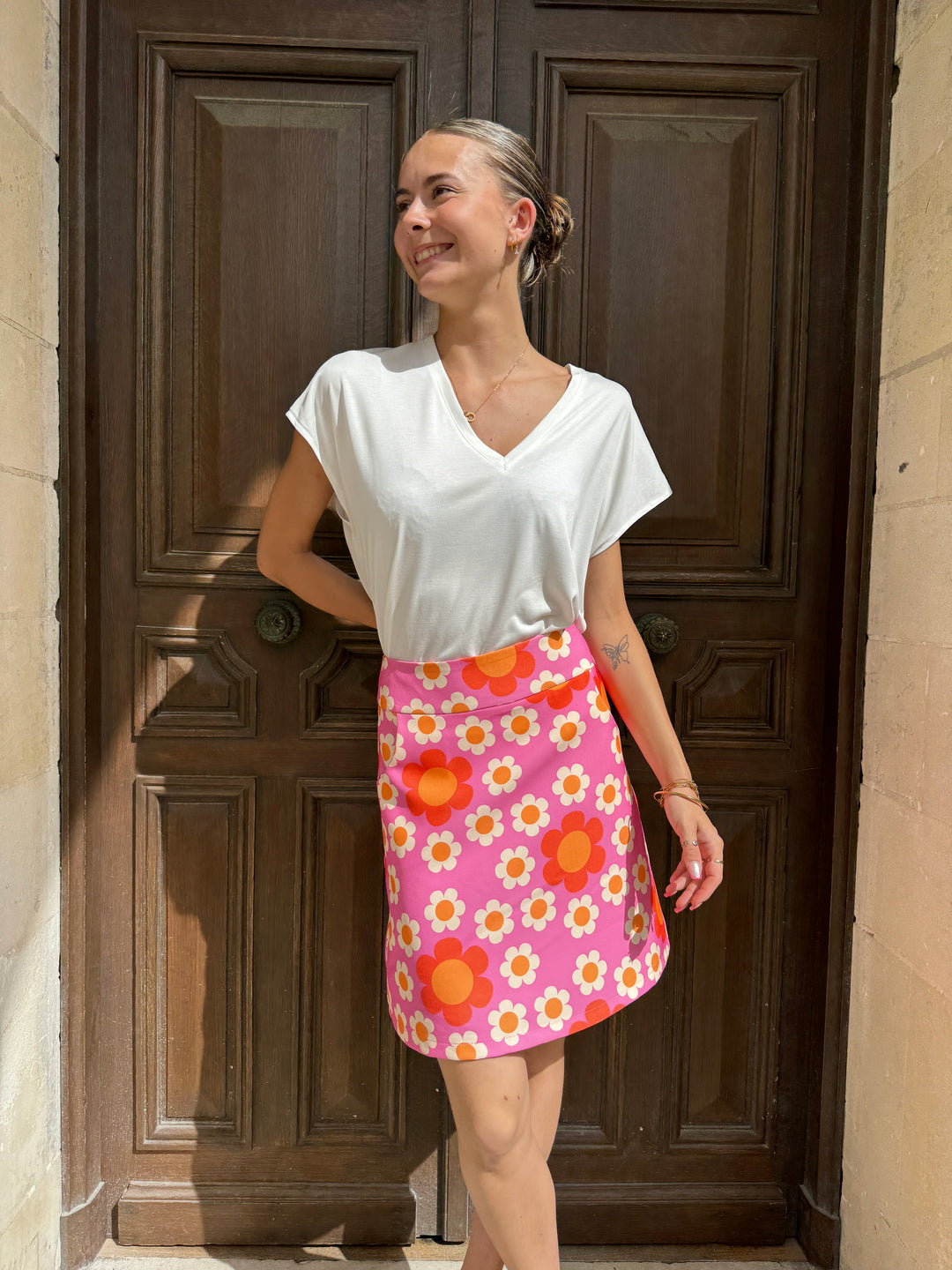 Falda SEVENTIES n°36 fucsia Hippocampe