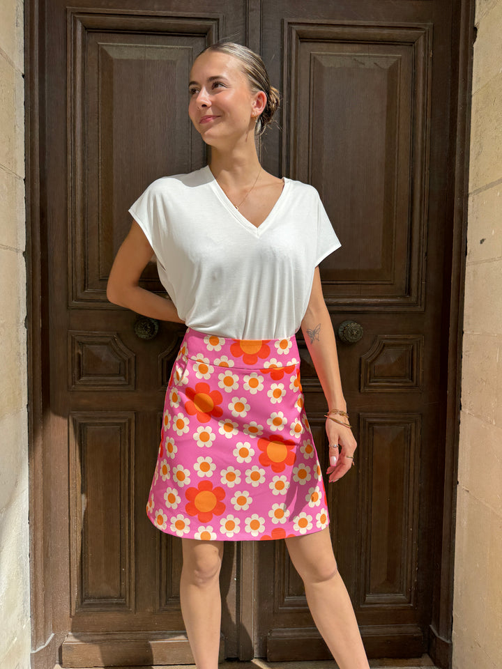 Falda SEVENTIES n°36 fucsia Hippocampe