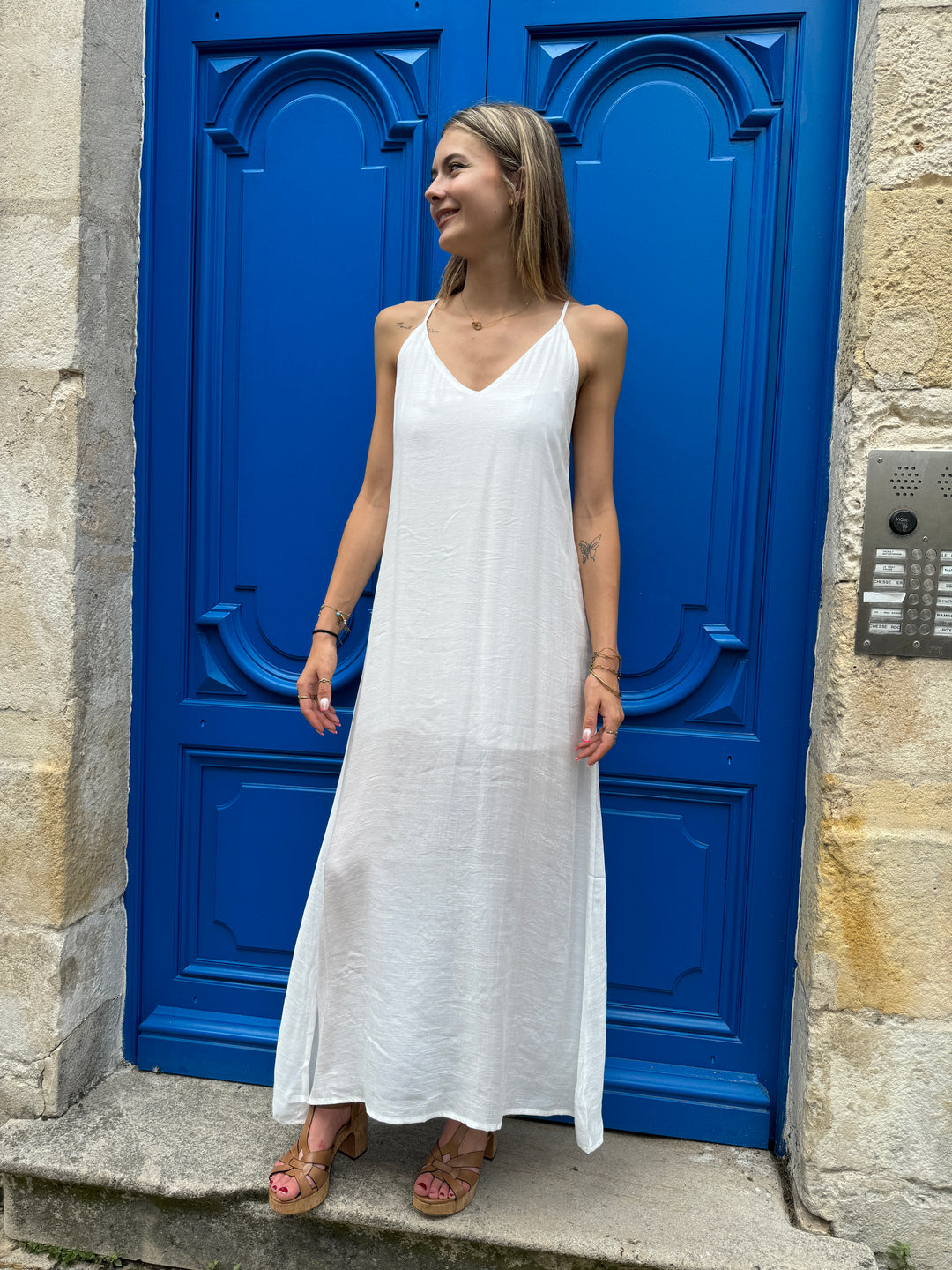 Robe longue blanche JEANNE