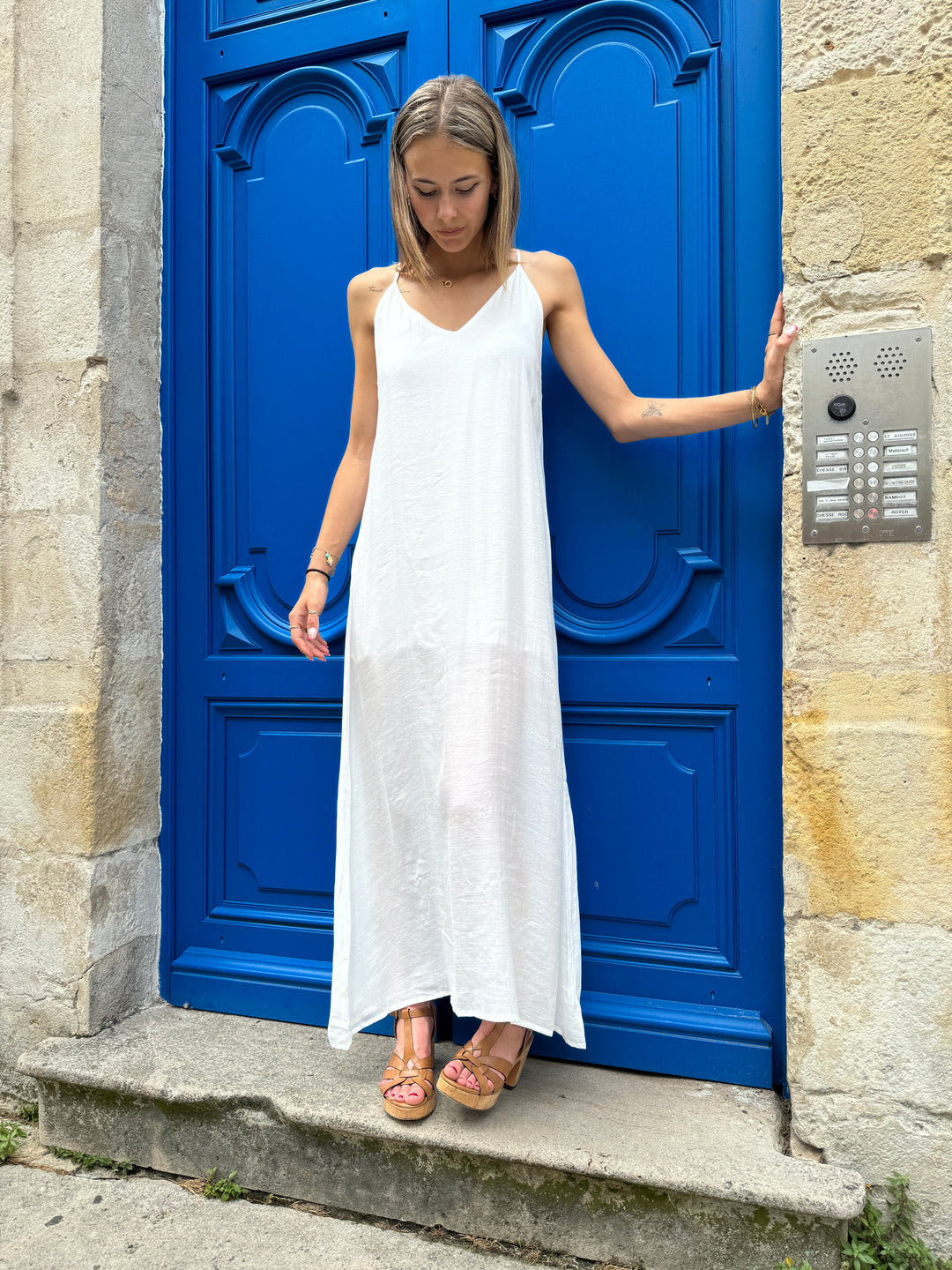 Robe longue blanche JEANNE