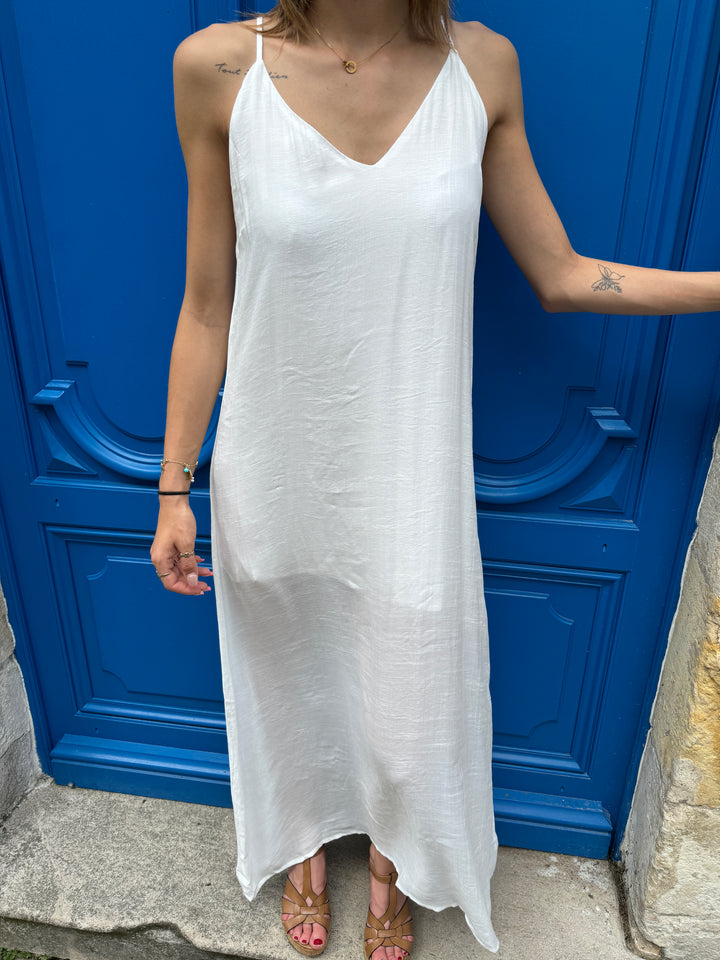 Robe longue blanche JEANNE