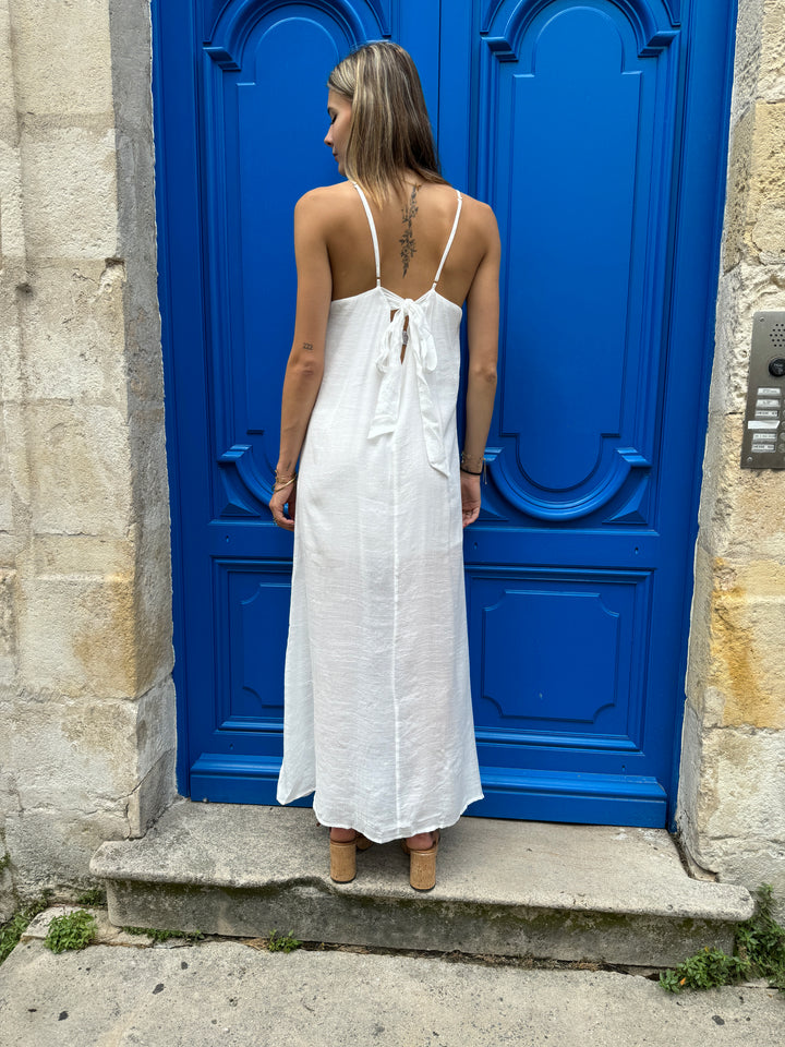 Robe longue blanche JEANNE