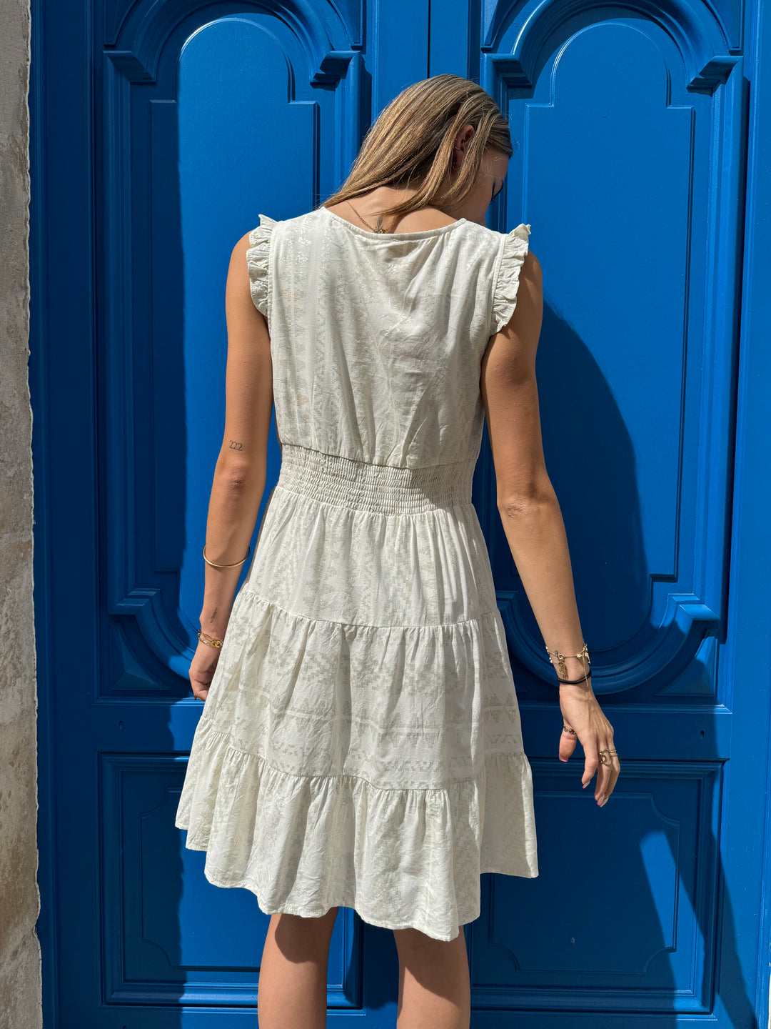 Robe blanche courte TESS