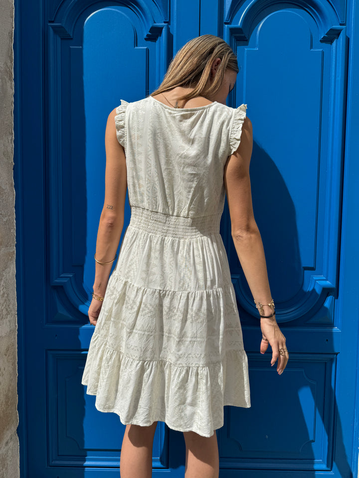 Robe blanche courte TESS