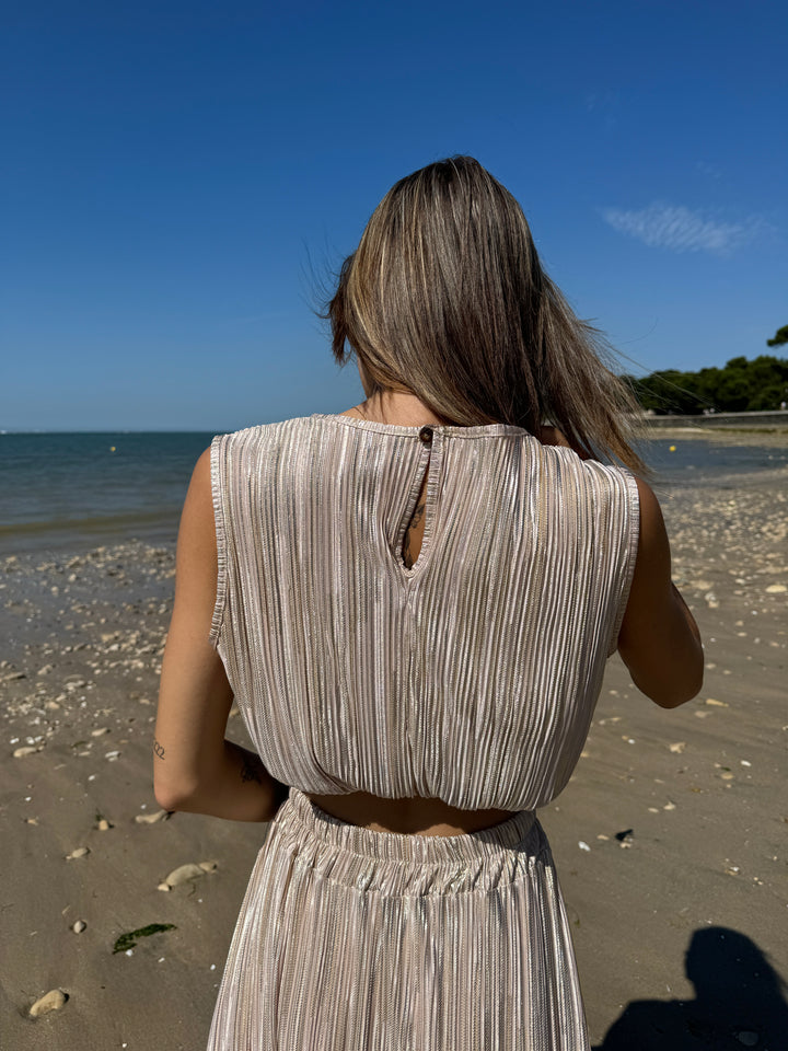 Ensemble beige et doré NINON