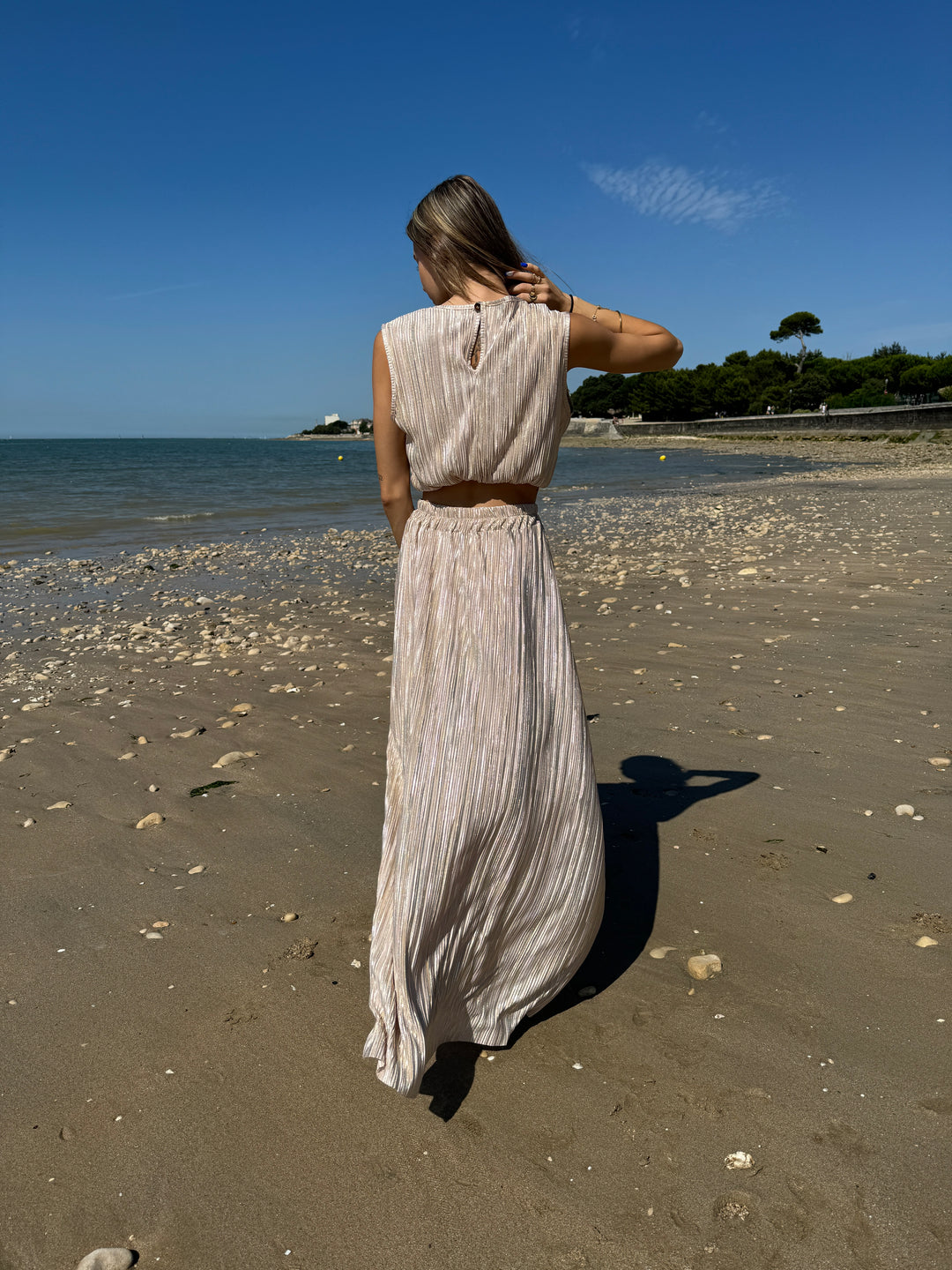 Ensemble beige et doré NINON