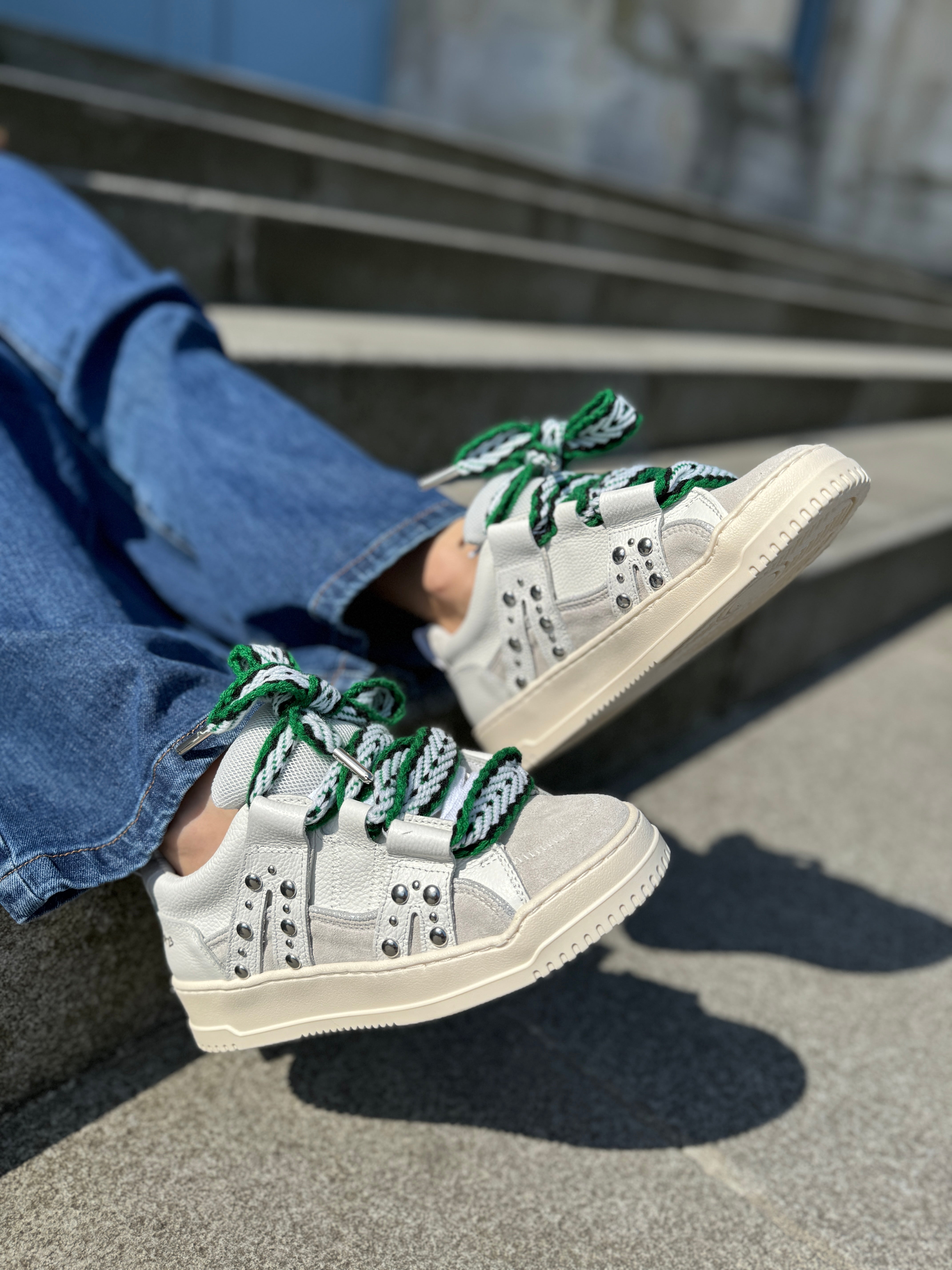 Chaussure blanche et verte online