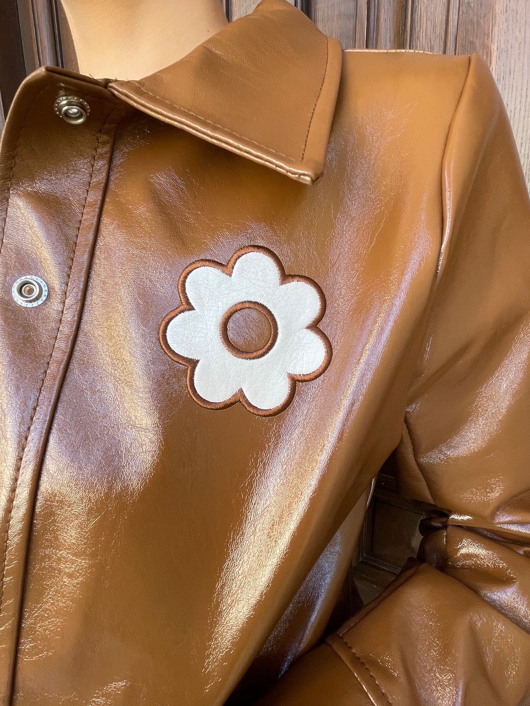 Veste vinyle cappuccino DAISY