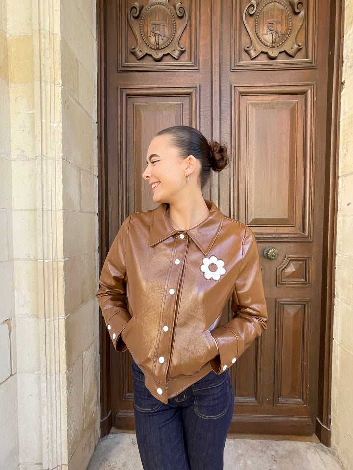 Chaqueta vinilo capuchino DAISY Hippocampe