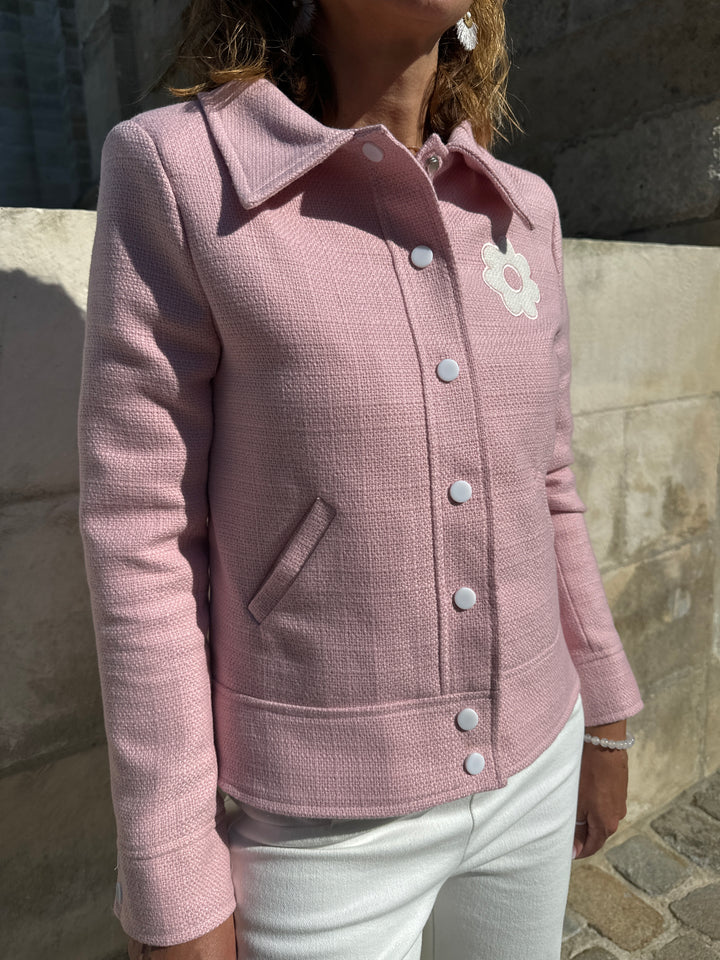 DAISY rosa Tweedjacke Seepferdchen