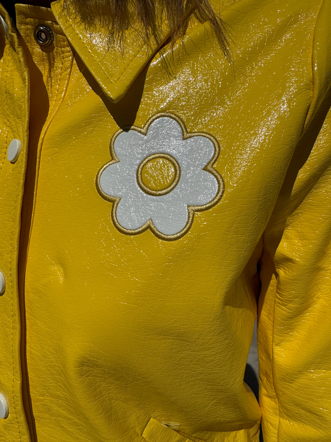 Veste vinyle citron DAISY Hippocampe