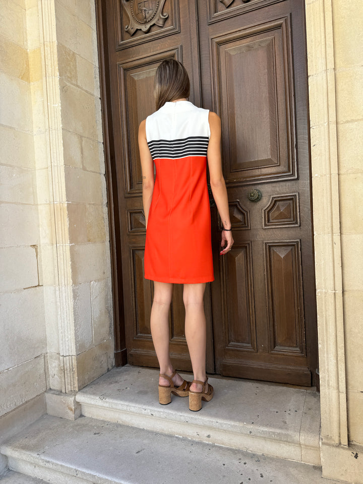 Vestido naranja SERENA SEVENTIES Hippocampe