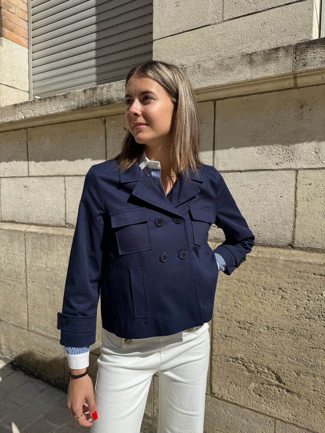 Veste SAHAR marine Hippocampe