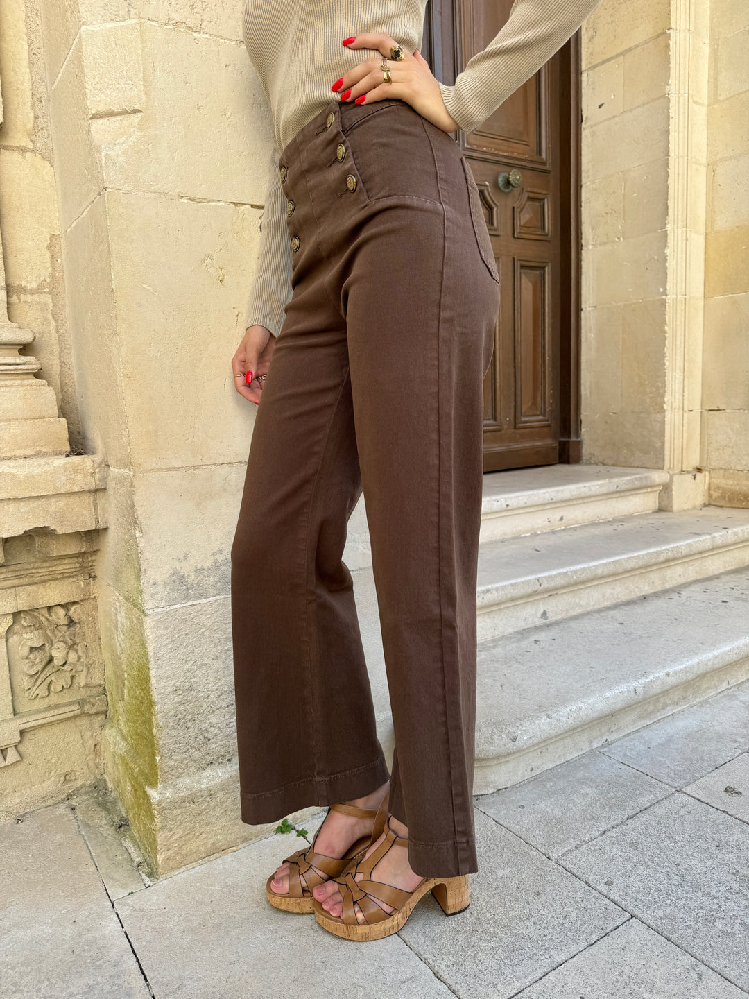 VICTORINE Jeans Oraije Choco Denim mit Steg