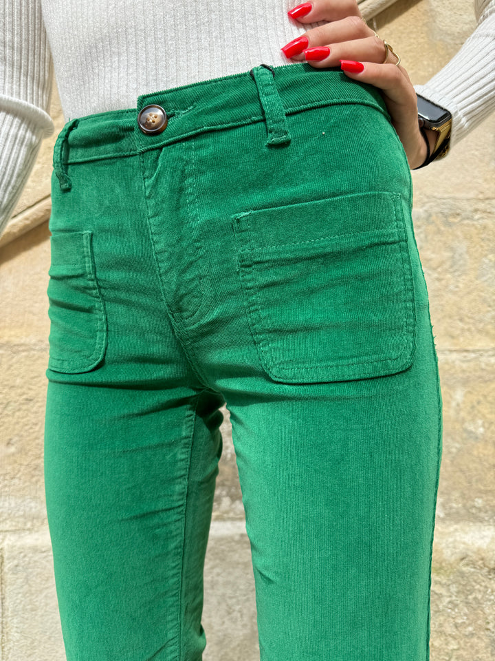 Pantalon velours vert SONNY La Petite Etoile