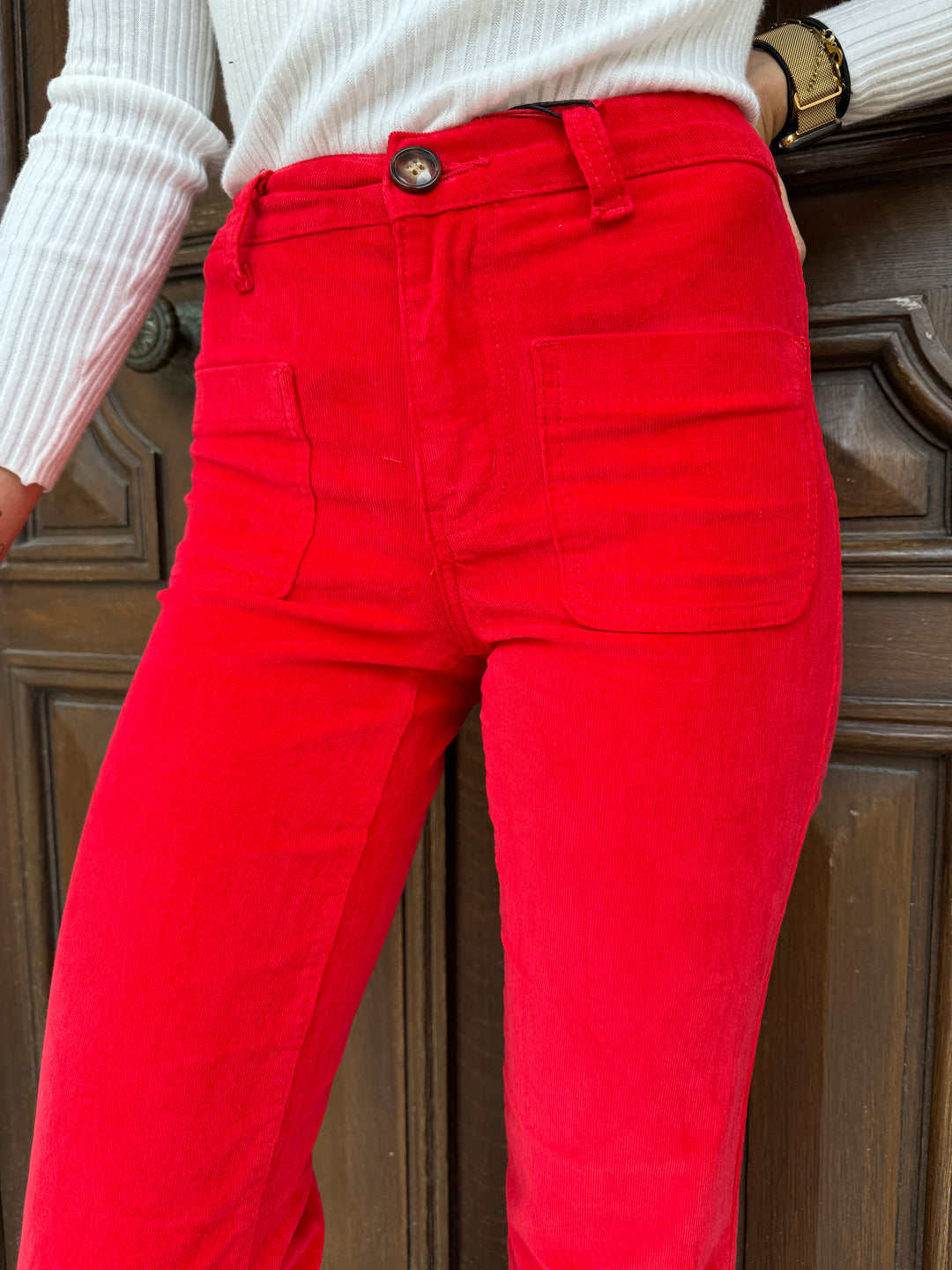 Pantalón de terciopelo rojo SONNY La Petite Etoile