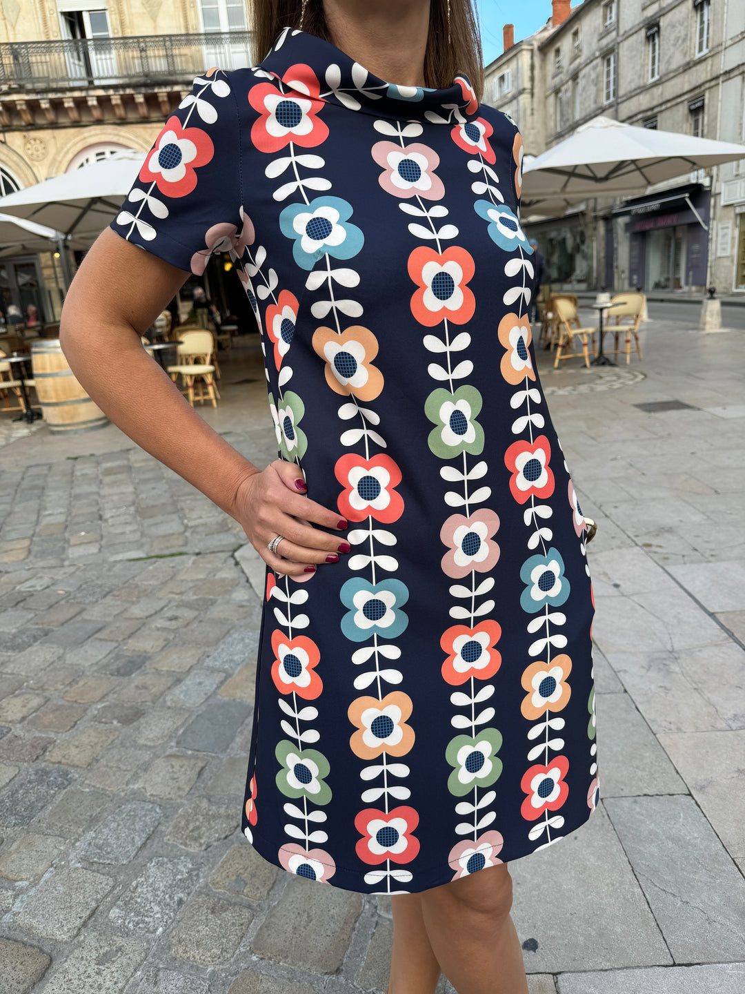 Robe SEVENTIES n°100 marine Hippocampe