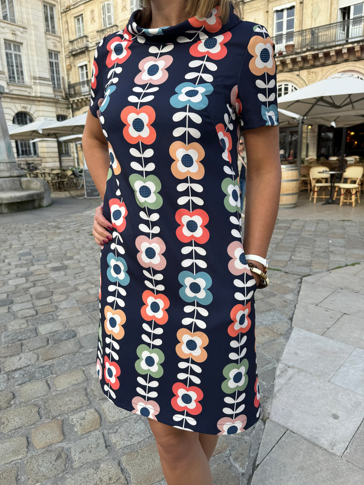 Robe SEVENTIES n°100 marine Hippocampe