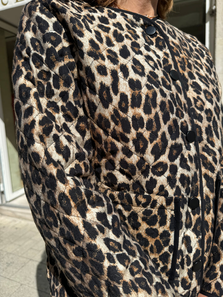 CONSTANCE chaqueta acolchada de leopardo