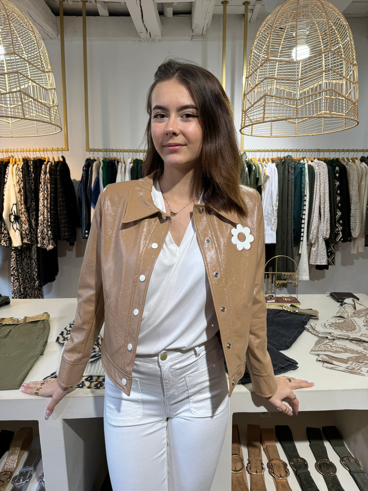 DAISY Hippocampe beige Vinyljacke