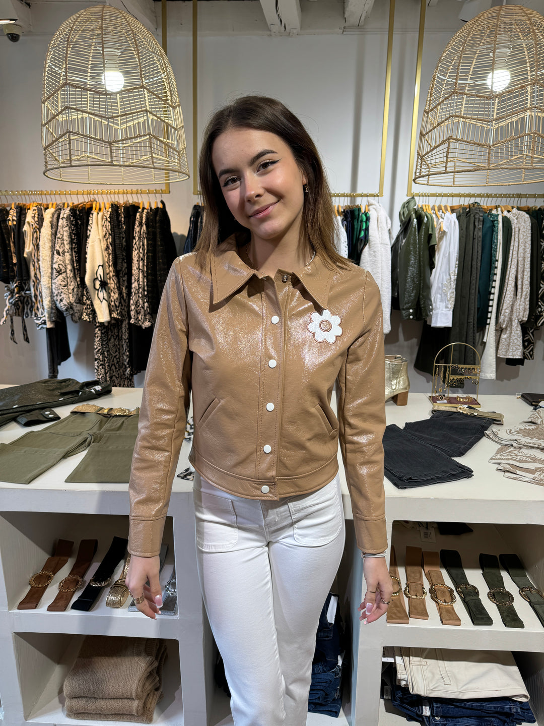 DAISY Hippocampe beige Vinyljacke