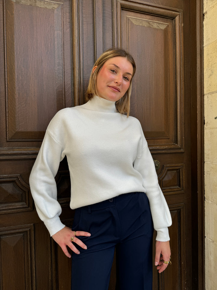 ABELLE weißer Rollkragenpullover